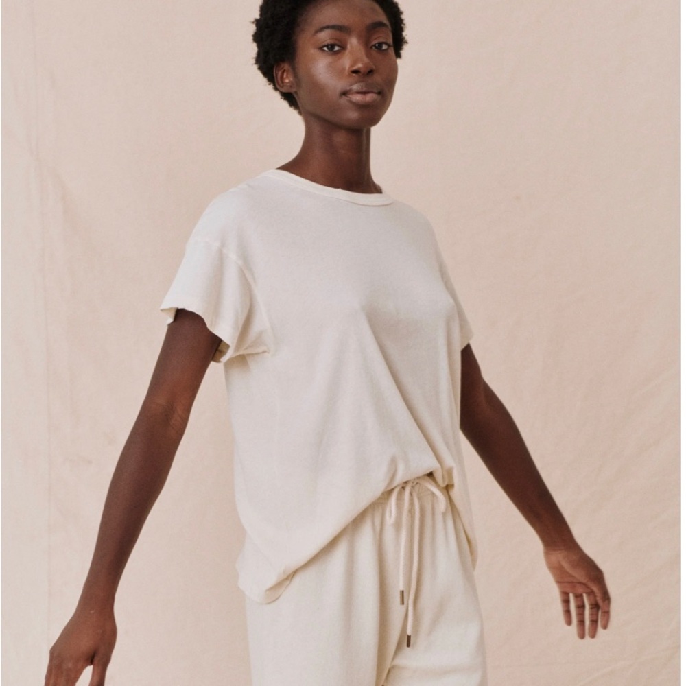 The Great Boxy Crew Tee Cream Size 0